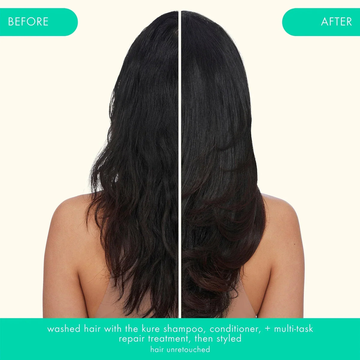 the kure strength repair conditioner forever friend bottle + pouch duo