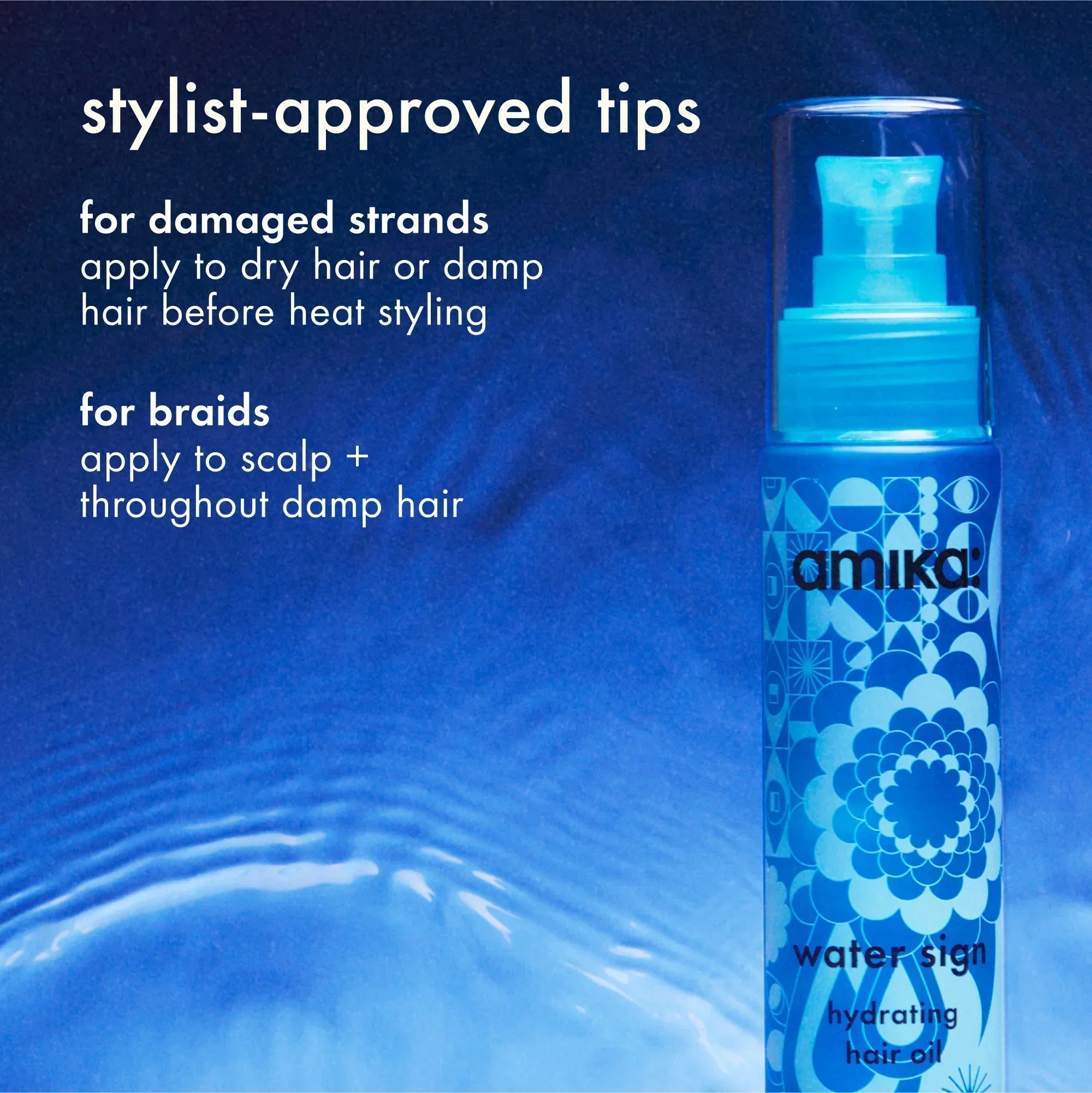 water sign hydrating hair oil for dry hair