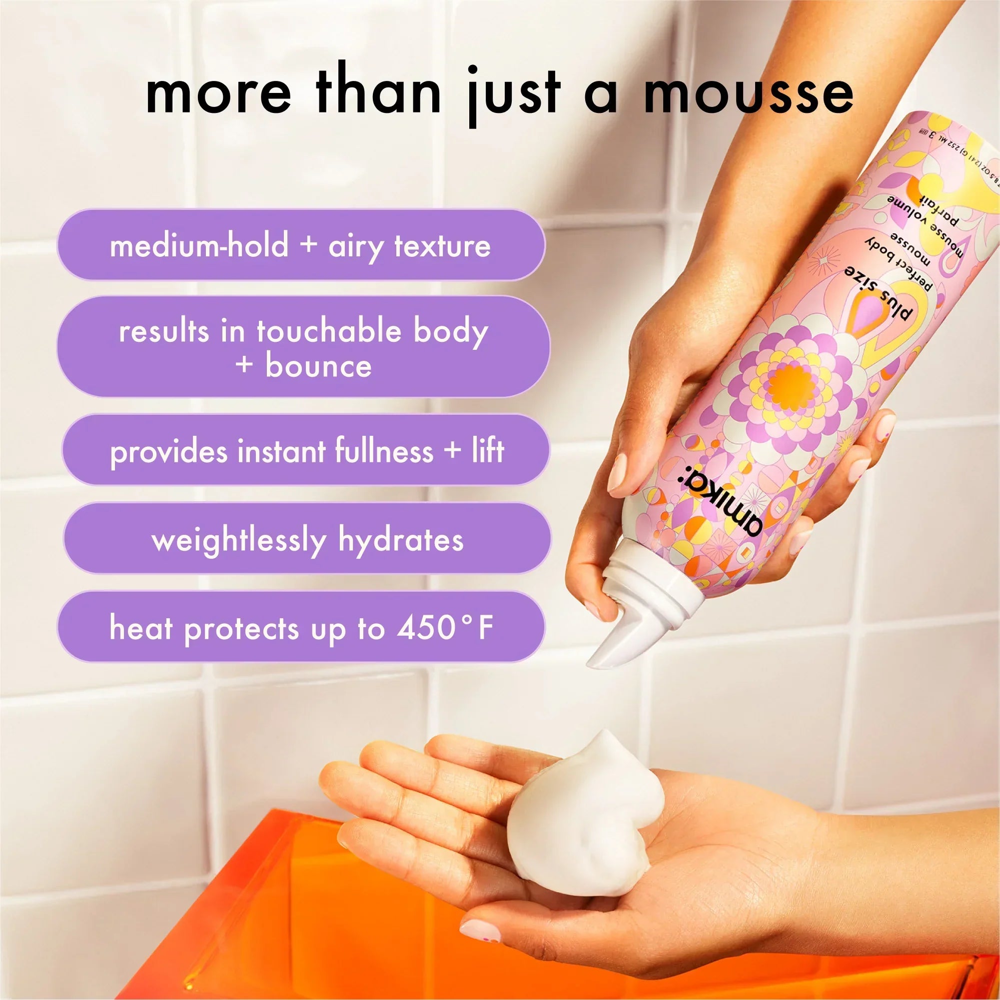 plus size perfect body hair mousse - 8.5 oz / 252 ml