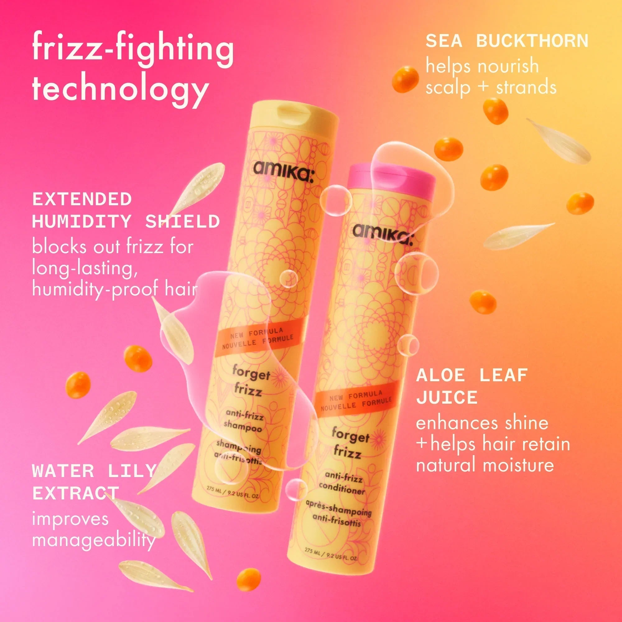 frizz fighters set anti-frizz shampoo, conditioner + treatment